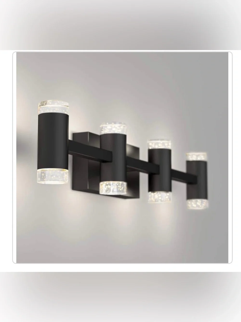 New Artika Mist Modern Matte Black LED Vanity Light Fixture